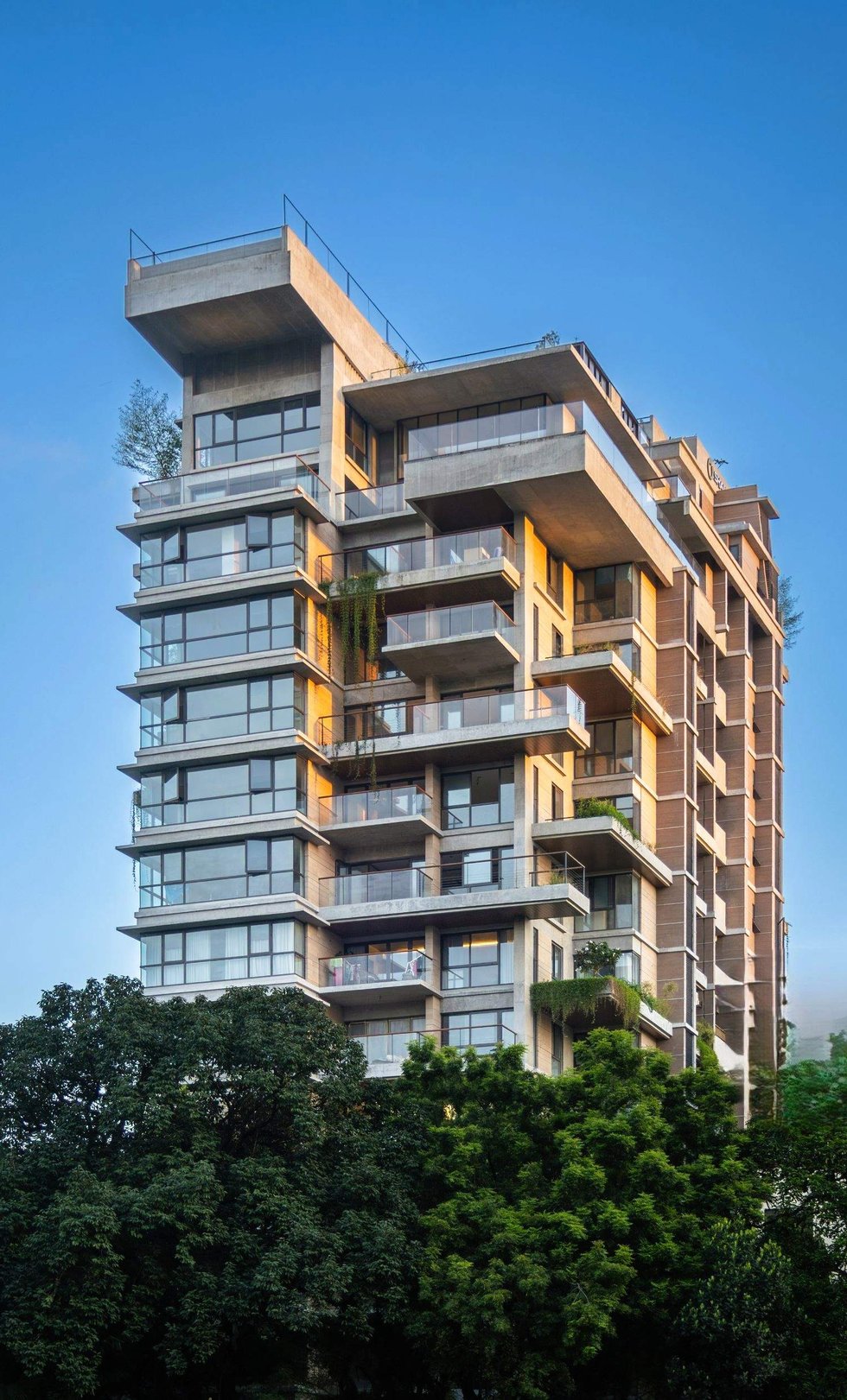 Prédio residencial de alto padrão com arquitetura contemporânea, imagem ilustrativa